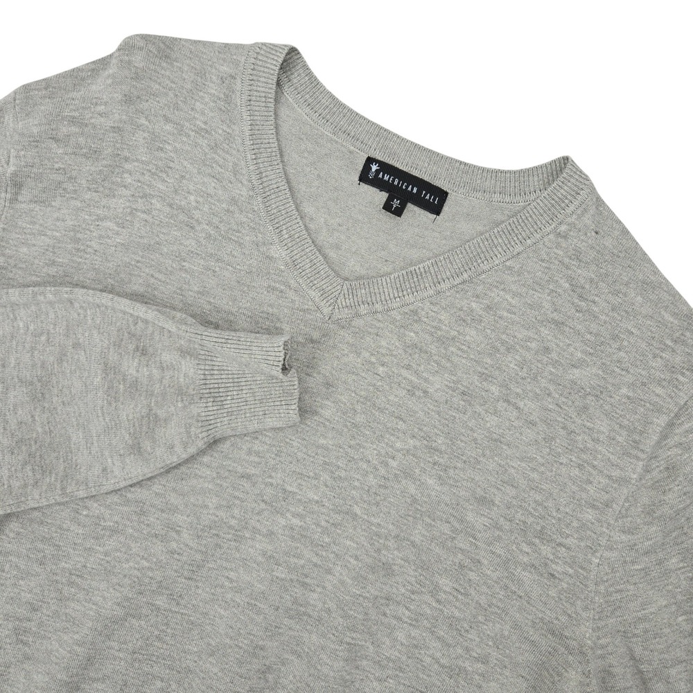 American Tall Medium Tall V-Neck Sweater Mens Grey SWR-002-VNE Business Casual